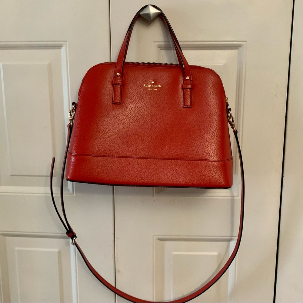 Kate Spade Sadie Dome Satchel in Red